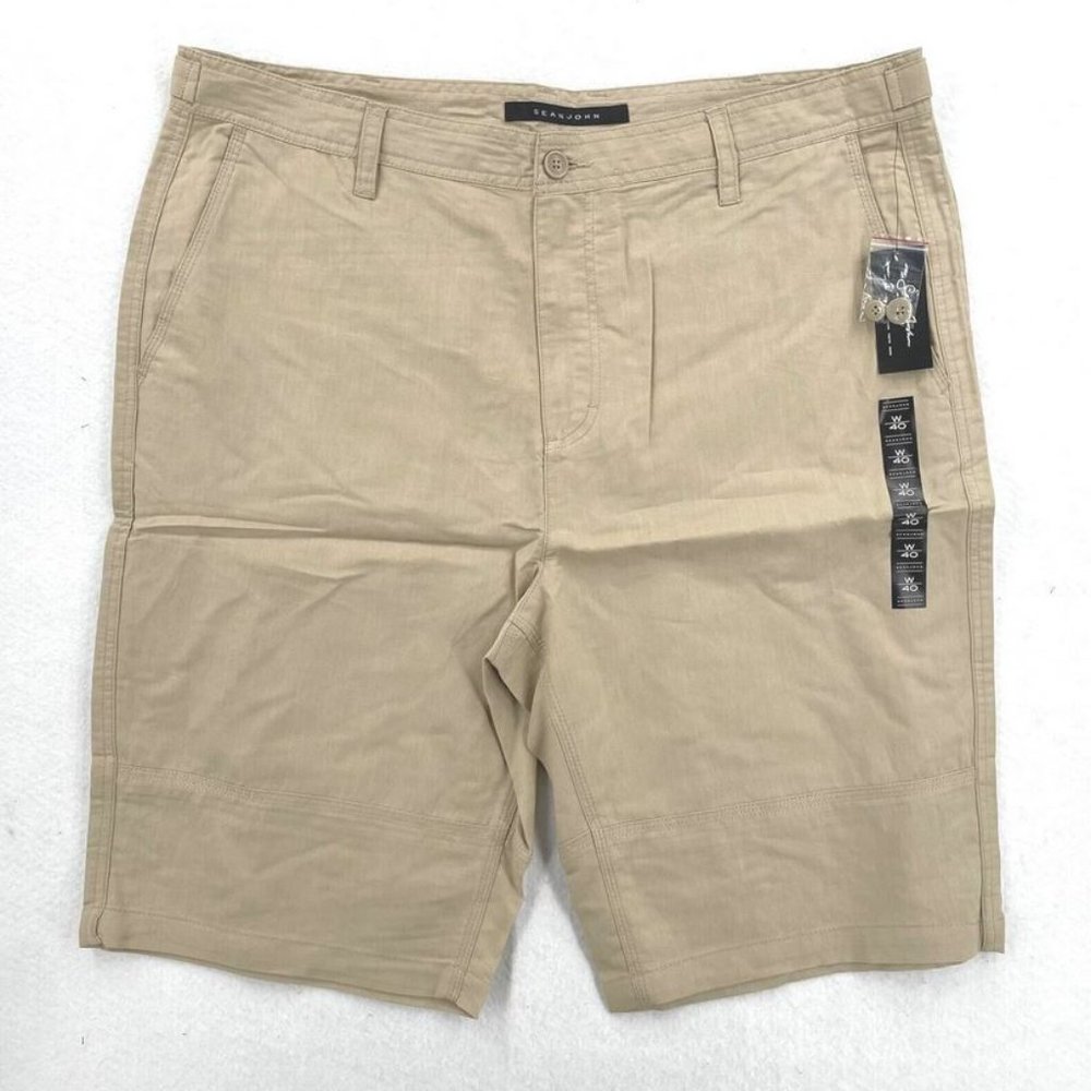 Sean John Mens Linen Blend Bermuda Shorts